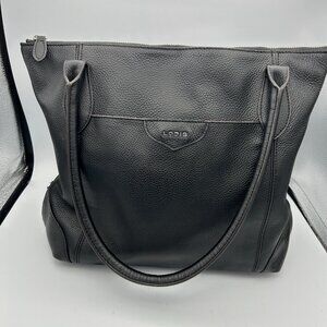 LODIS KIERA Black Leather Tote Structured Elegance